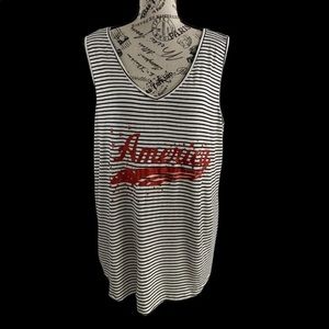 Tru Self women's extra-large striped tank top